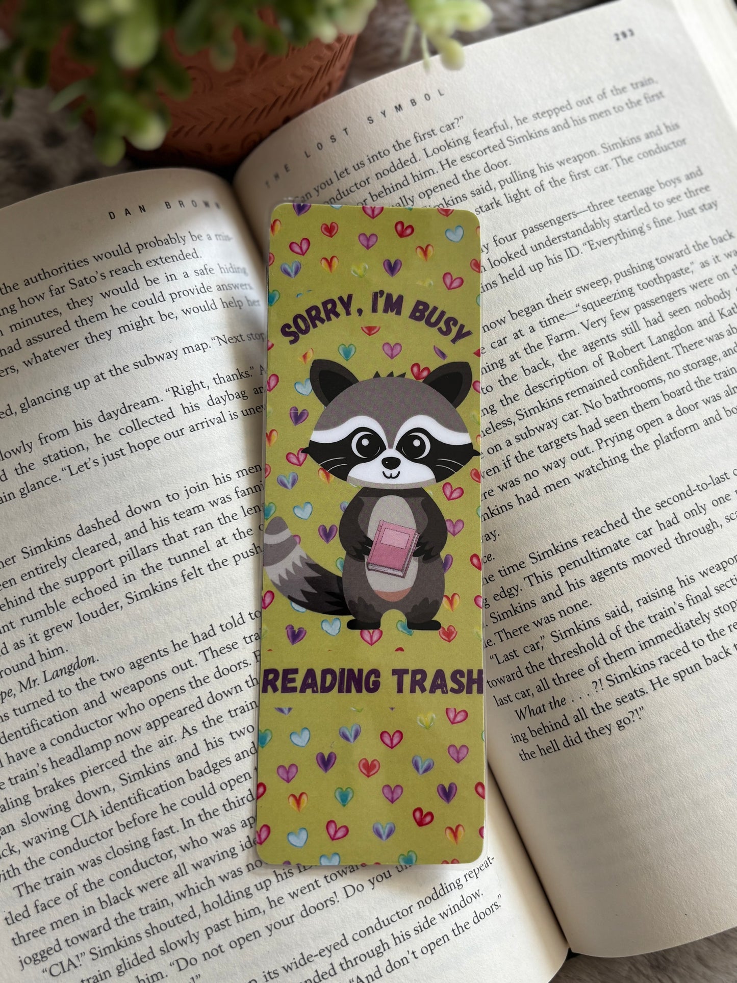 Busy reading trash