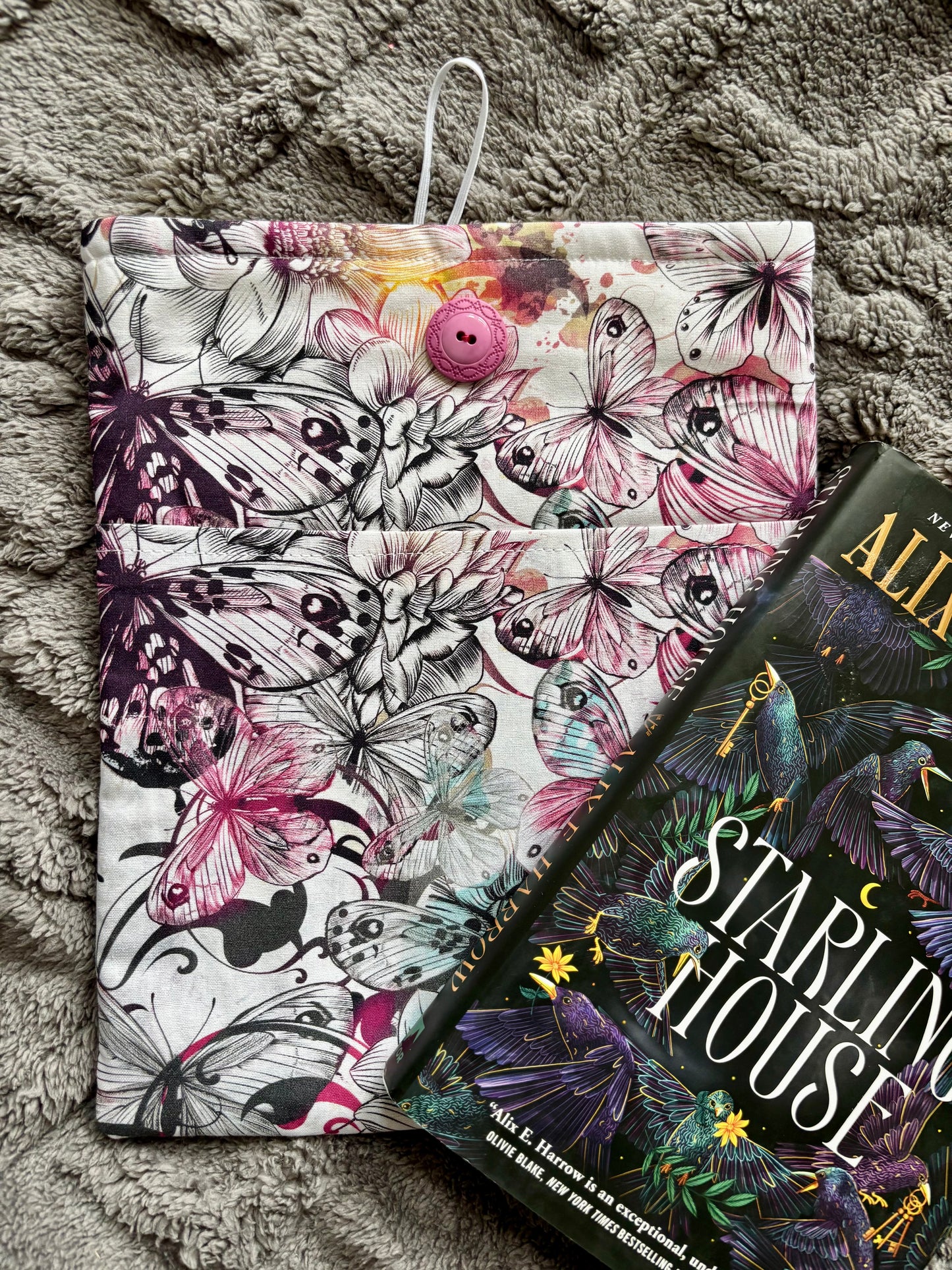 Butterflies Booksleeve with Pocket