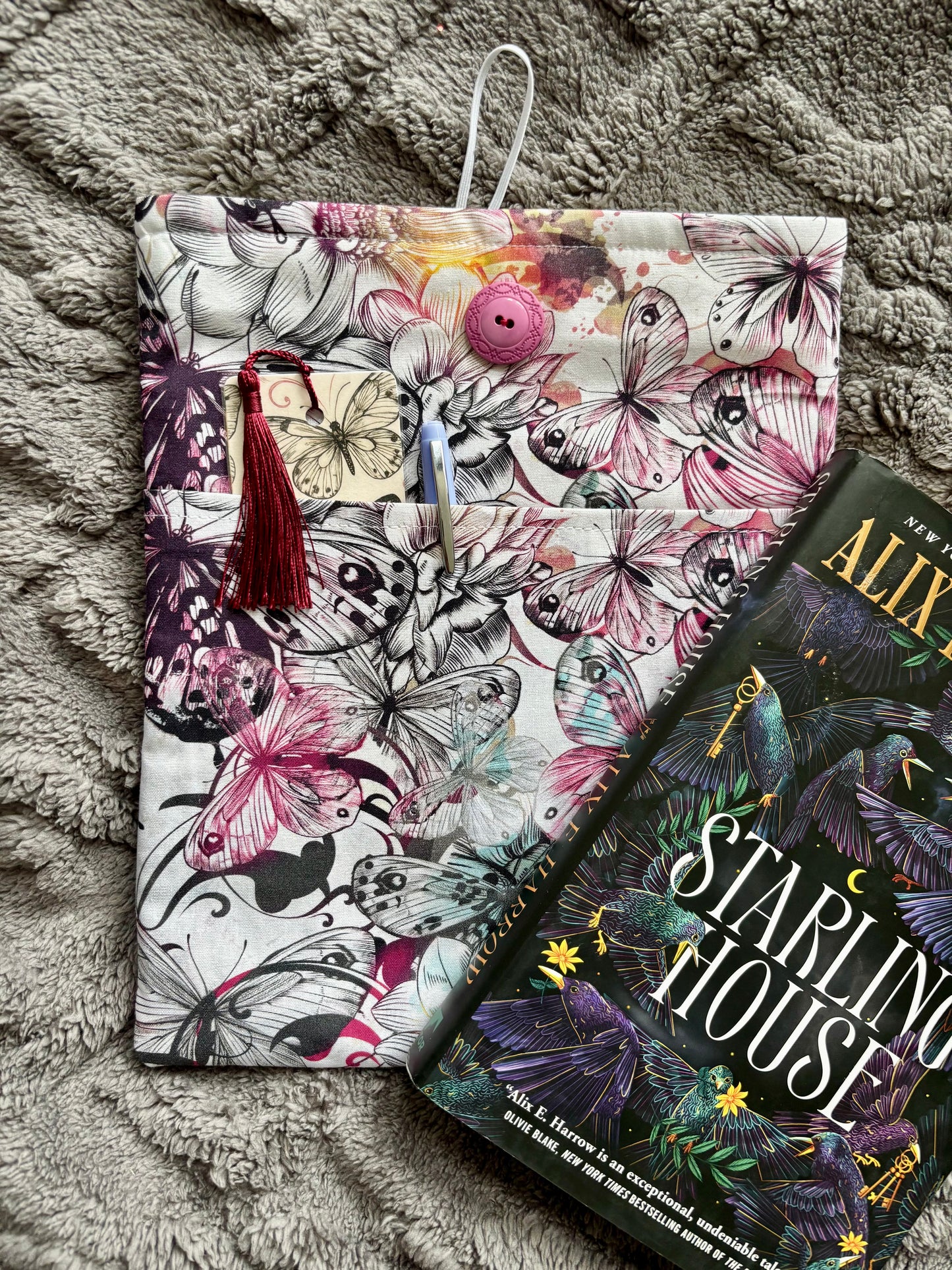 Butterflies Booksleeve with Pocket