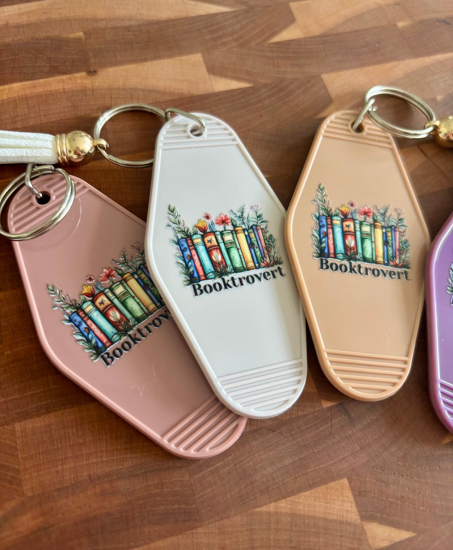 Booktrovert Motel Keychain