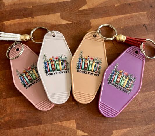 Booktrovert Motel Keychain