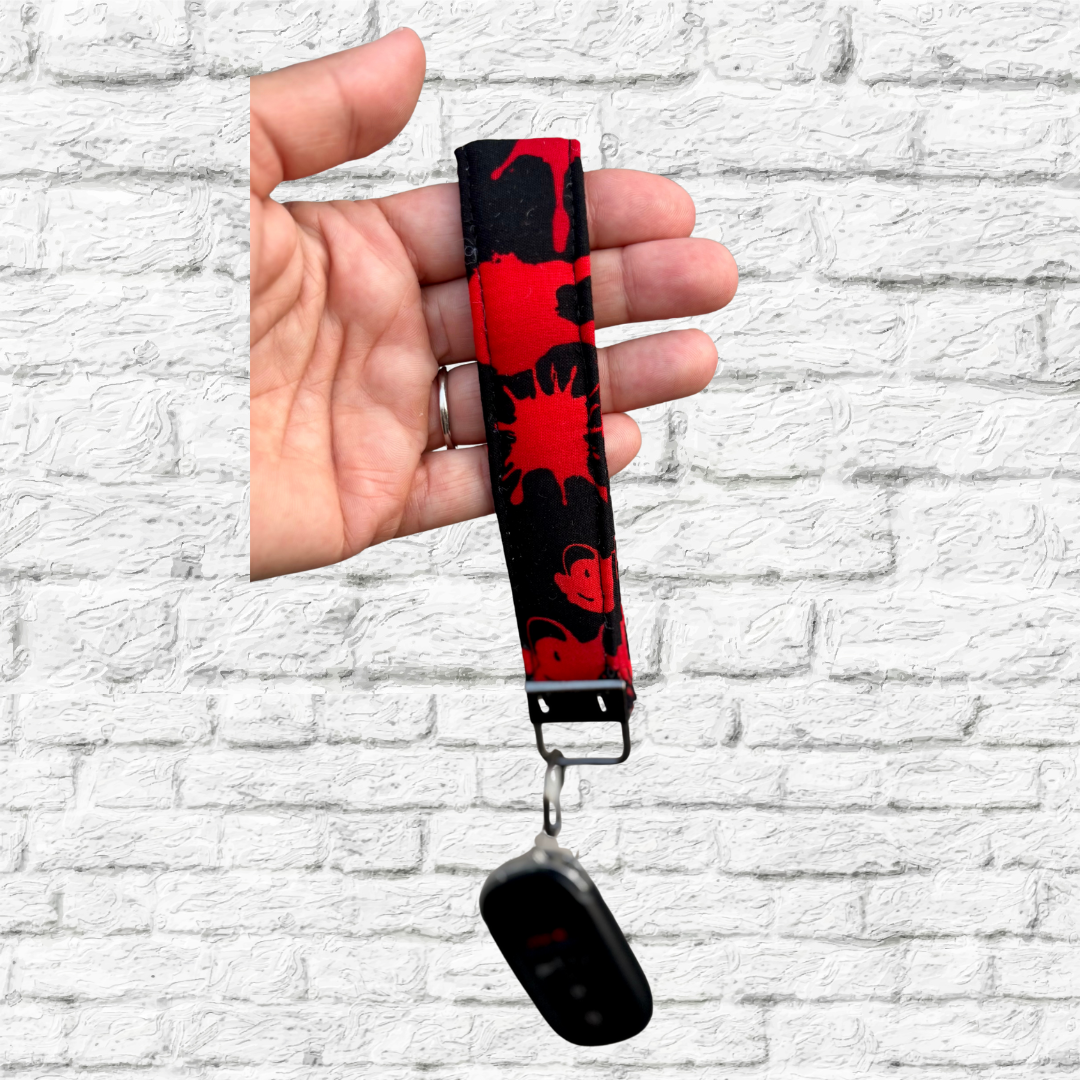 Blood Splatter Wristlet Key Chain