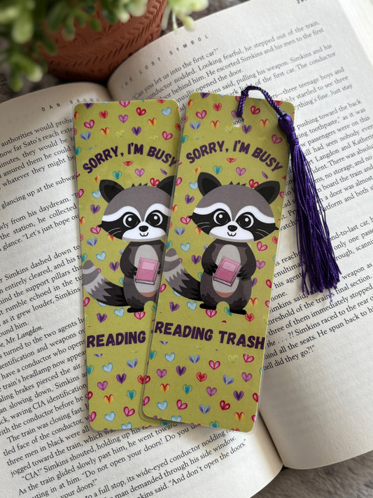 Busy reading trash
