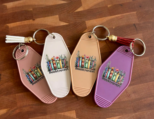 Booktrovert Motel Keychain