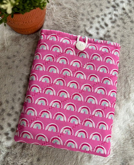 Pink Rainbow Book Sleeve-kids