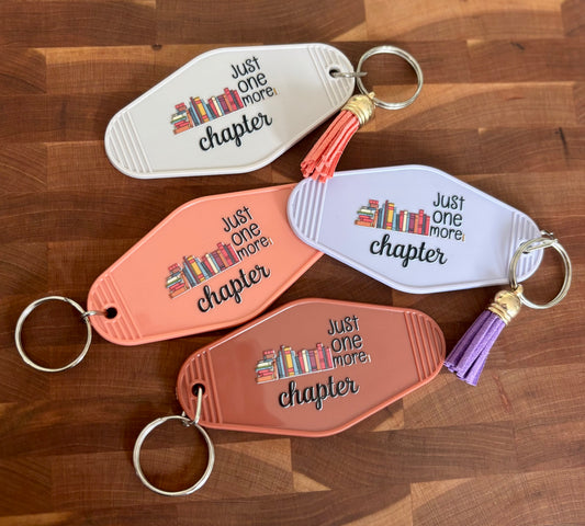 Just One More Chapter Motel Keychain