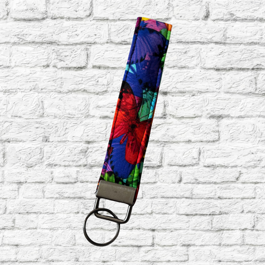 Bright Butterflies Wristlet Key Chain