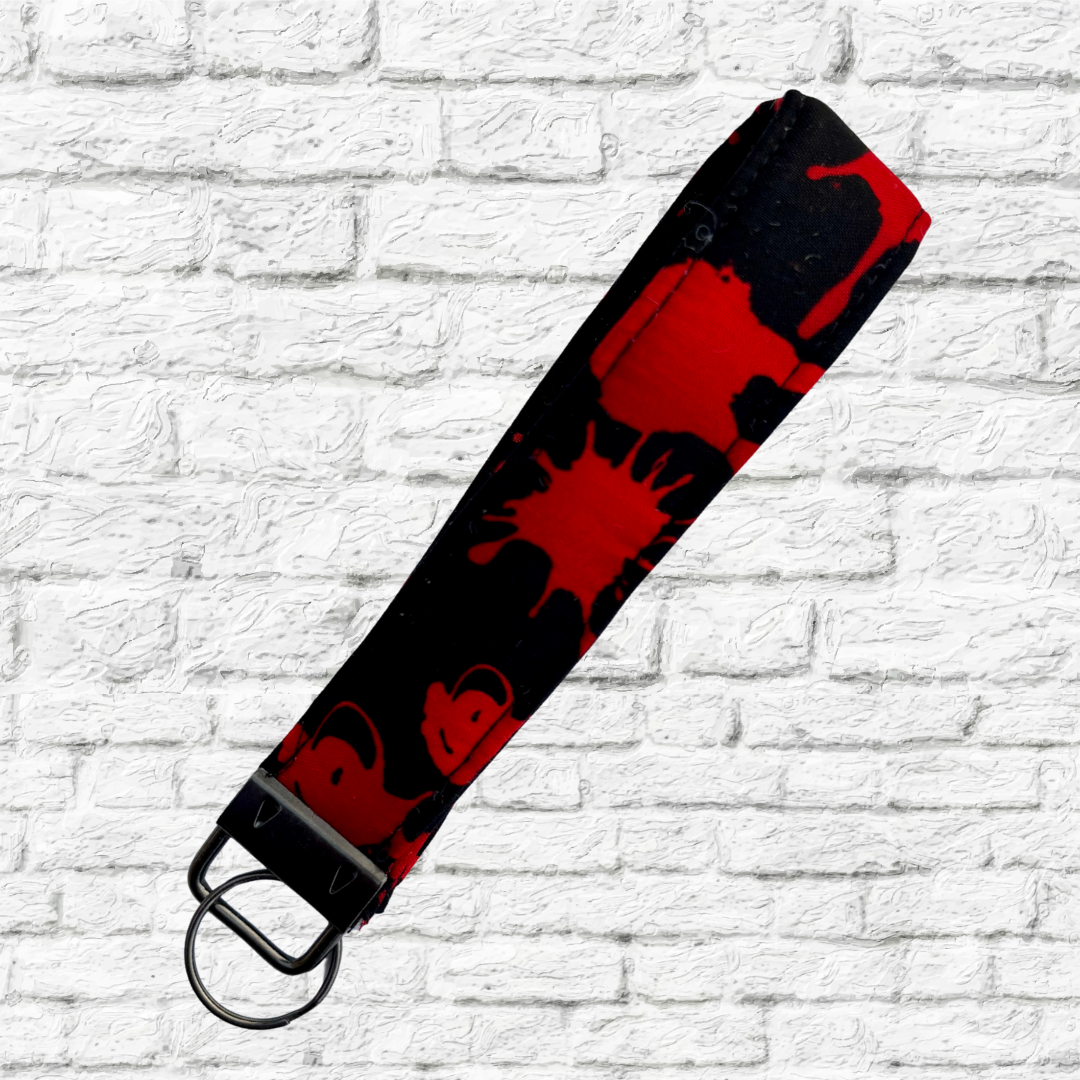 Blood Splatter Wristlet Key Chain