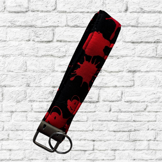 Blood Splatter Wristlet Key Chain